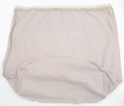 Angel Çanta Aksesuar Bej 25X12 Cm Oval Tabanlı Dikilmiş Fermuarsız Astar - Angel Çanta Aksesuar