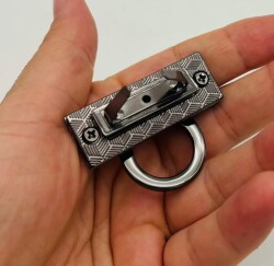 Angel Çanta Aksesuar 4.5x3 cm Halkalı Füme Renk Çanta Kilidi - 3