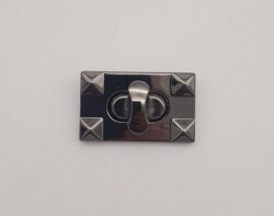 Angel Çanta Aksesuar Dikdörtgen Füme Kilit - Angel Çanta Aksesuar