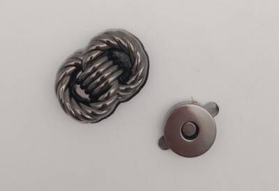 Angel Çanta Aksesuar Füme Çift Daire Mıknatıslı Kilit - 1