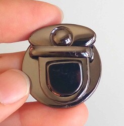 Angel Çanta Aksesuar Füme Kilit Küçük Yuvarlak 3 Cm No:68 - Angel Çanta Aksesuar