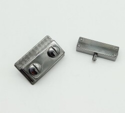 Angel Çanta Aksesuar Füme Vidalı Çanta Kilidi 3.5x2.7cm - 2