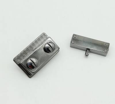 Angel Çanta Aksesuar Füme Vidalı Çanta Kilidi 3.5x2.7cm - 2