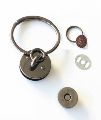 Angel Çanta Aksesuar Mıknatıslı Ve Tutmalı Kilit Füme - 1