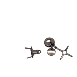 Angel Çanta Aksesuar Sarkaç Yıldız Süslü Füme Renk Çanta Kilidi - 3