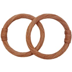 Angel Çanta Aksesuar 10.5 cm Yuvarlak Model Gerçek Bambu Çanta Sapı Taba Renk - 2