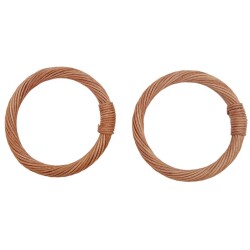 Angel Çanta Aksesuar 10.5 cm Yuvarlak Model Gerçek Bambu Çanta Sapı Taba Renk - 4