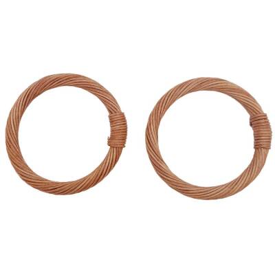 Angel Çanta Aksesuar 10.5 cm Yuvarlak Model Gerçek Bambu Çanta Sapı Taba Renk - 4