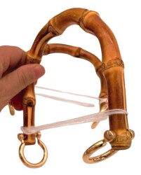 Angel Çanta Aksesuar 13 cm Çift Gerçek Bambu Çanta Sapı Halkalı - 4