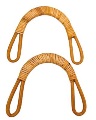 Angel Çanta Aksesuar 16x15 cm Çift Gerçek Bambu Çanta Sapı - 1