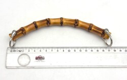 Angel Çanta Aksesuar 17 Cm Tek Gerçek Bambu Çanta Sapı Halkalı - Angel Çanta Aksesuar