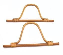 Angel Çanta Aksesuar 27 cm Gerçek Bambu Çanta Sapı Açık Renk - Angel Çanta Aksesuar