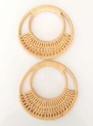 Angel Çanta Aksesuar Açık Renk Gerçek Bambu Çanta Sapı 17 Cm No:17 - Angel Çanta Aksesuar