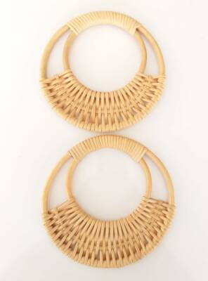 Angel Çanta Aksesuar Açık Renk Gerçek Bambu Çanta Sapı 17 Cm No:17 - 1