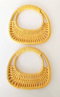 Angel Çanta Aksesuar Açık Sarı Renk Gerçek Bambu Çanta Sapı No:23 - 1