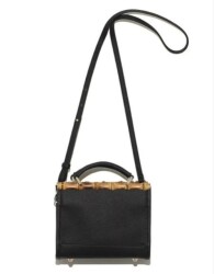 Angel Çanta Aksesuar Düz Gerçek Bambu Çanta Bursu Light Gold Halkalı - 5