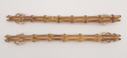 Angel Çanta Aksesuar Düz Gerçek Bambu Çanta Bursu Light Gold Halkalı - 3