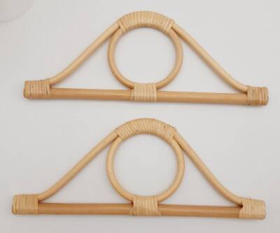 Angel Çanta Aksesuar Göz Model Açık Ton Gerçek Bambu Çanta Sapı - 1