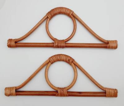 Angel Çanta Aksesuar Göz Model Koyu Ton Gerçek Bambu Çanta Sapı - 1