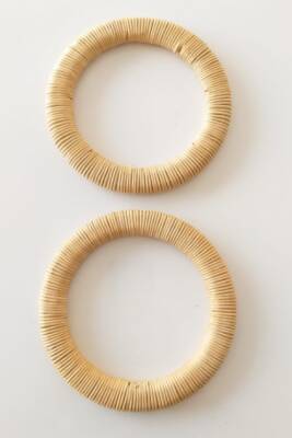 Angel Çanta Aksesuar Sarılmış Model Gerçek Bambu Çanta Sapı No:24 - 1