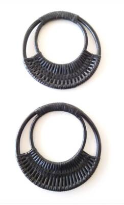 Angel Çanta Aksesuar Siyah Renk Gerçek Bambu Çanta Sapı 19 Cm No:18 - 1