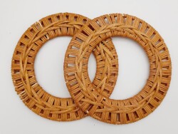 Angel Çanta Aksesuar Yuvarlak Örgülü Koyu Ton Gerçek Bambu Çanta Sapı - Angel Çanta Aksesuar