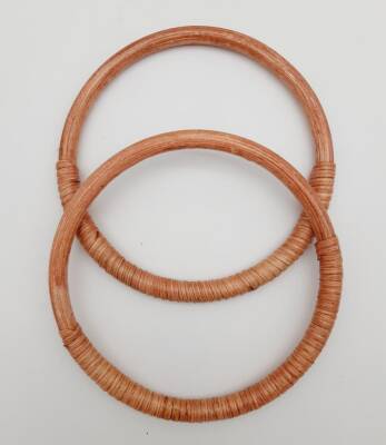 Angel Çanta Aksesuar Yuvarlak Pudra Renk Gerçek Bambu Çanta Sapı - 1