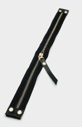 Angel Çanta Aksesuar Stobu Gerçek Derili Siyah Fermuar Light Gold Metal - Angel Çanta Aksesuar