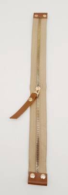 Angel Çanta Aksesuar Stobu Sütlü Kahve Renk Gerçek Derili Bej Fermuar Light Gold Metal - 2