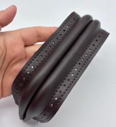 Angel Çanta Aksesuar 16 cm Suni Derili Kahve Renk Gizli Çanta Bursu - Angel Çanta Aksesuar