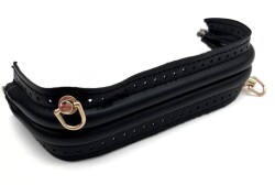 Angel Çanta Aksesuar 20 cm Suni Derili Siyah Renk Gizli Çanta Bursu (Vidalı Askı Takılı Halde) - Angel Çanta Aksesuar