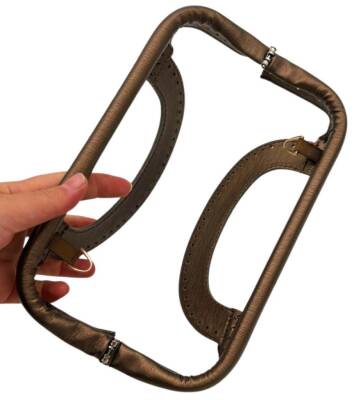 Angel Çanta Aksesuar 25 cm Suni Derili Bakır Renk Gizli Çanta Bursu Yeni Model - 3