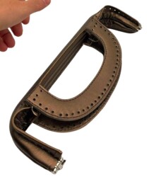 Angel Çanta Aksesuar 25 cm Suni Derili Bakır Renk Gizli Çanta Bursu Yeni Model - 4