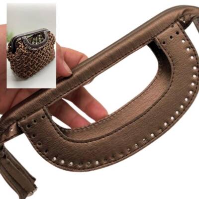 Angel Çanta Aksesuar 25 cm Suni Derili Bakır Renk Gizli Çanta Bursu Yeni Model - 1