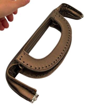 Angel Çanta Aksesuar 25 cm Suni Derili Bakır Renk Gizli Çanta Bursu Yeni Model - 4