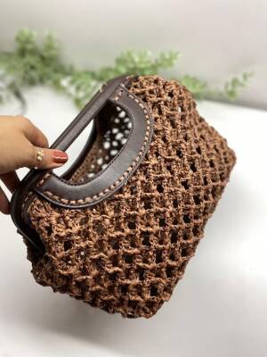 Angel Çanta Aksesuar 25 cm Suni Derili Bakır Renk Gizli Çanta Bursu Yeni Model - 2