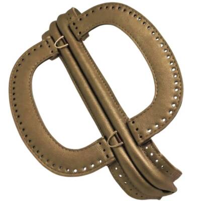 Angel Çanta Aksesuar 25 cm Suni Derili Gold Renk Gizli Çanta Bursu Yeni Model - 3
