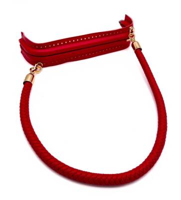 Angel Çanta Aksesuar 25 cm Suni Derili Kırmızı Renk Gizli Çanta Bursu Deri Kulplu - 1