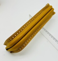 Angel Çanta Aksesuar 25 cm Suni Derili Koyu Hardal Renk Gizli Çanta Bursu - Angel Çanta Aksesuar