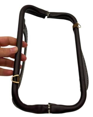 Angel Çanta Aksesuar 25 cm Suni Derili Koyu Kahve Renk Gizli Çanta Bursu Yeni Model - 3