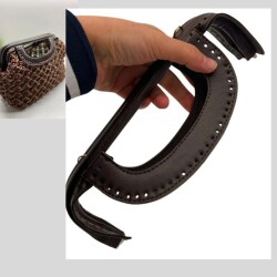 Angel Çanta Aksesuar 25 cm Suni Derili Koyu Kahve Renk Gizli Çanta Bursu Yeni Model - Angel Çanta Aksesuar