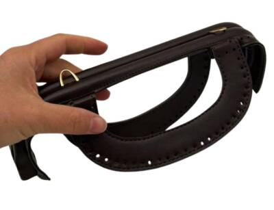 Angel Çanta Aksesuar 25 cm Suni Derili Koyu Kahve Renk Gizli Çanta Bursu Yeni Model - 5