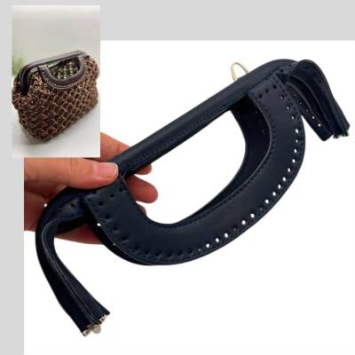 Angel Çanta Aksesuar 25 cm Suni Derili Lacivert Renk Gizli Çanta Bursu Yeni Model - 1