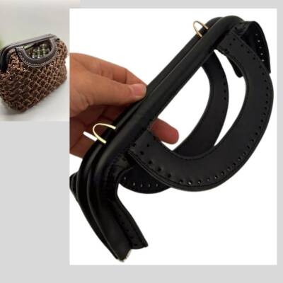 Angel Çanta Aksesuar 25 cm Suni Derili Siyah Renk Gizli Çanta Bursu Yeni Model - 1