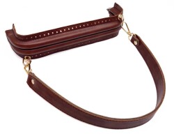 Angel Çanta Aksesuar 25 cm Suni Derili Taba Renk Gizli Çanta Bursu Deri Kulplu 