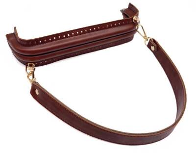 Angel Çanta Aksesuar 25 cm Suni Derili Taba Renk Gizli Çanta Bursu Deri Kulplu - 1