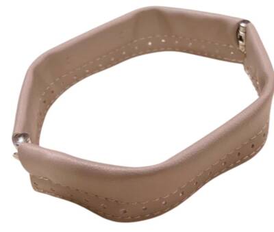 Angel Çanta Aksesuar Bej Renk Derili Metal Çanta Ağzı 18 Cm (Gizli Burs) - 1