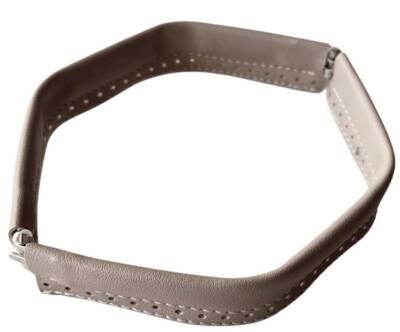 Angel Çanta Aksesuar Bej Renk Derili Metal Çanta Ağzı 24 Cm - 1