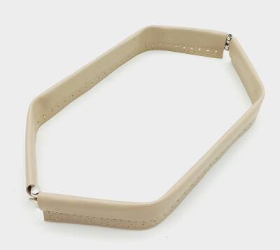 Angel Çanta Aksesuar Bej Renk Derili Metal Çanta Ağzı 30 Cm(Gizli Burs) - 1