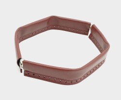 Angel Çanta Aksesuar Bordo Renk Derili Metal Çanta Ağzı 25 Cm - Angel Çanta Aksesuar